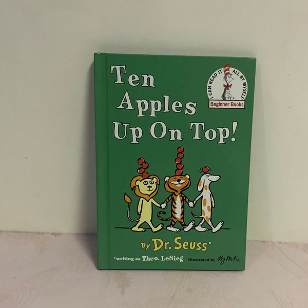 Ten Apples Up On Top book, Dr. Seuss Beginner Book, Dr Seuss Beginners books, Book for Beginner Readers, Cat in the Hat Beginner books