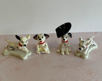 Vintage Disney Dalmation puppies Toy Figures, 101 Dalmation toys, Dalmation dog toy Figures