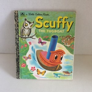 Scuffy the Tugboat, Scuffy the Tugboat A little Golden Book, vintage Golden Book, Scuffy the Tugboat Little golden book, Scuffy Tugboat book