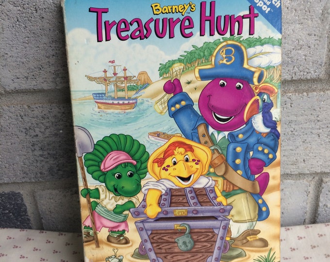 1997 Barneys Treasure Hunt Barney Story Book Barney Book Childrens