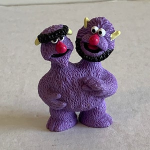 RARE Vintage Tyco Sesame Street Two headed Monster Pvc Toy Sesame