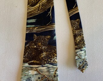 Vintage Reed St James Leopard Necktie - Men's Cheetah Print Tie - Etsy