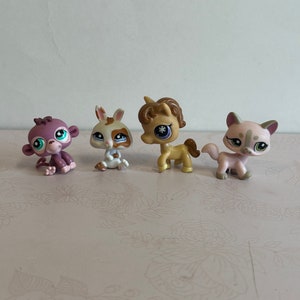 Littlest Pet Shop HORSE pony LAMB 584 585 farm GIFT SET 2007 VHTF