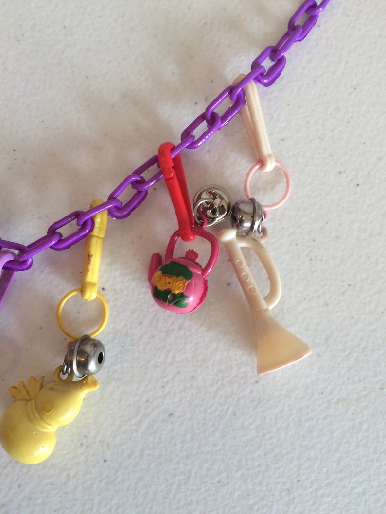 Vintage 80s Fashion Bell Charm Necklace Vintage Bell Charms Etsy
