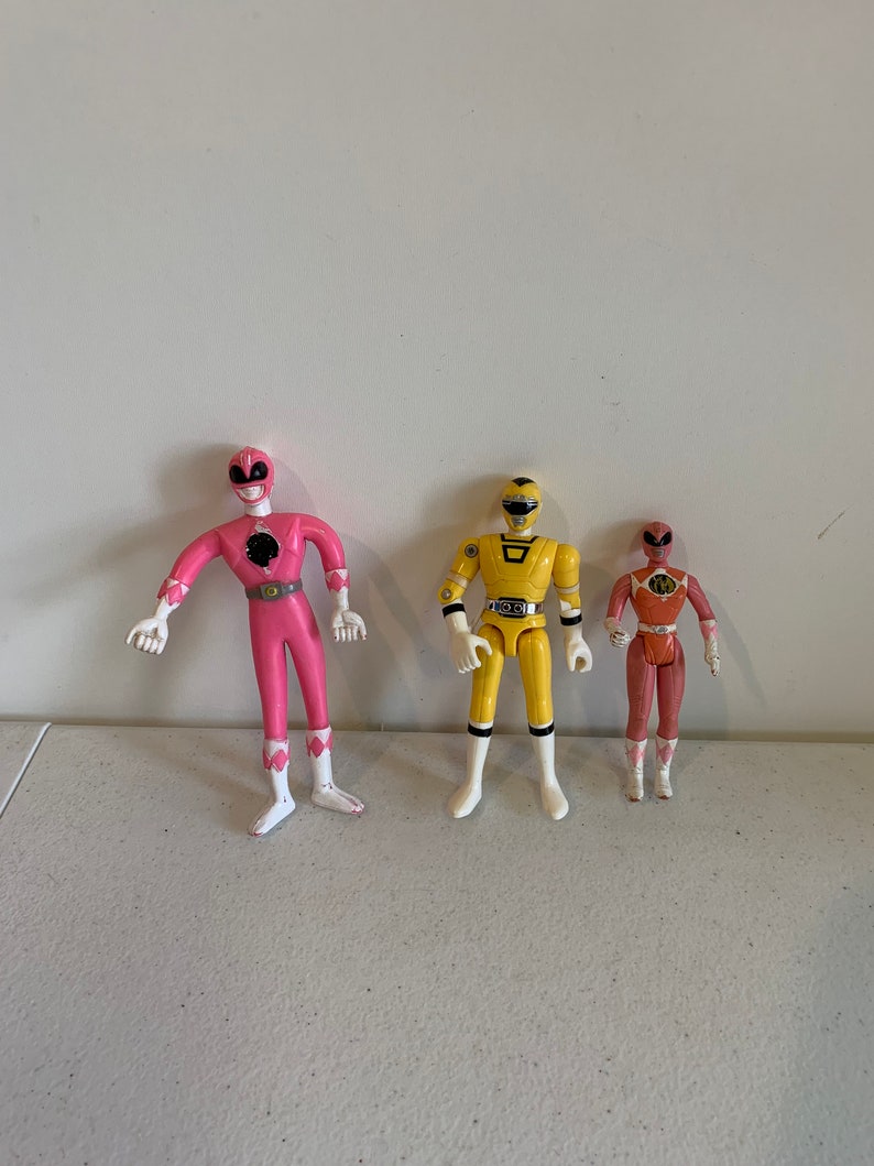 Vintage Power Rangers Toy Figures Mighty Morphin Power Etsy