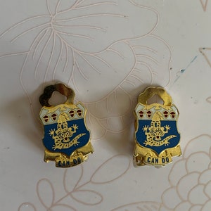 Vintage Enamel and Cloisonne  Earrings, Cloisonne Earrings, Blue Cloisonne Earrings, Clip on Earrings