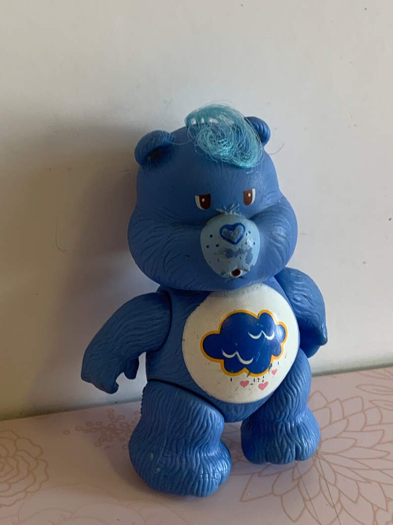 Vintage Grumpy Bear Poseable Care Bear Blue Carebear Grumpy | Etsy