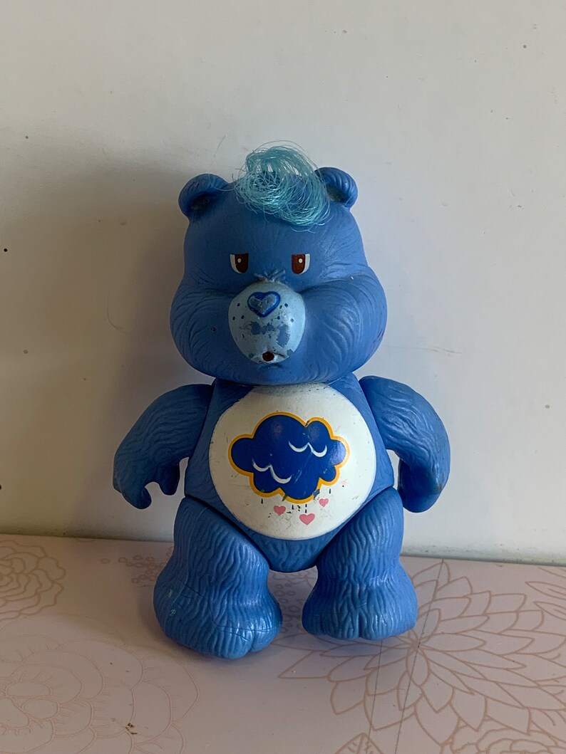 Vintage Grumpy Bear Poseable Care Bear Blue Carebear Grumpy | Etsy