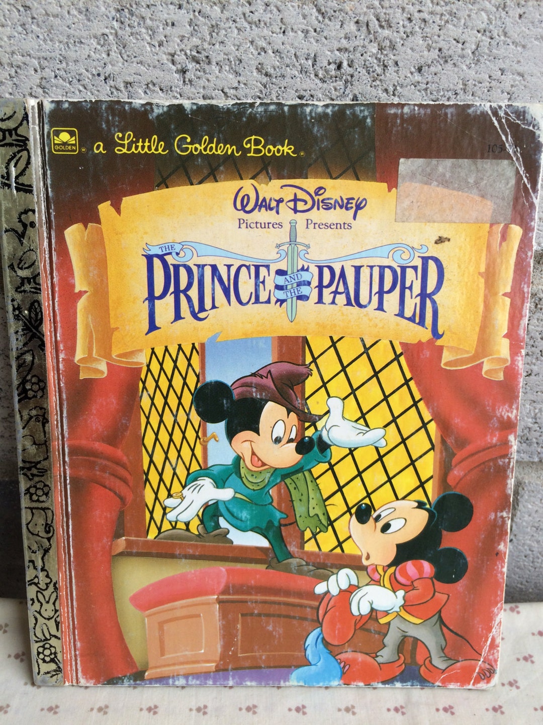 Vintage 1990 Mickey Mouse Prince and the Pauper Little Golden Book