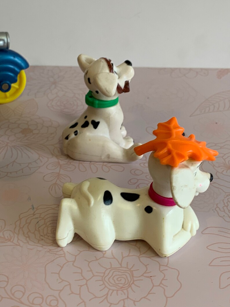 Vintage Disney Dalmation puppies Toy Figures, 101 Dalmation toys, Dalmation dog toy Figures image 4