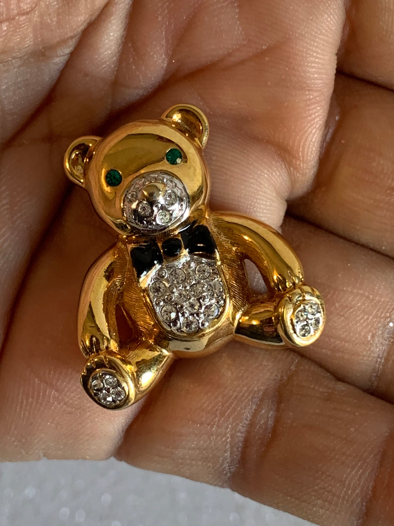 Vintage Teddy Bear Jewelry Teddy Bear Brooch Gold Tone - Etsy