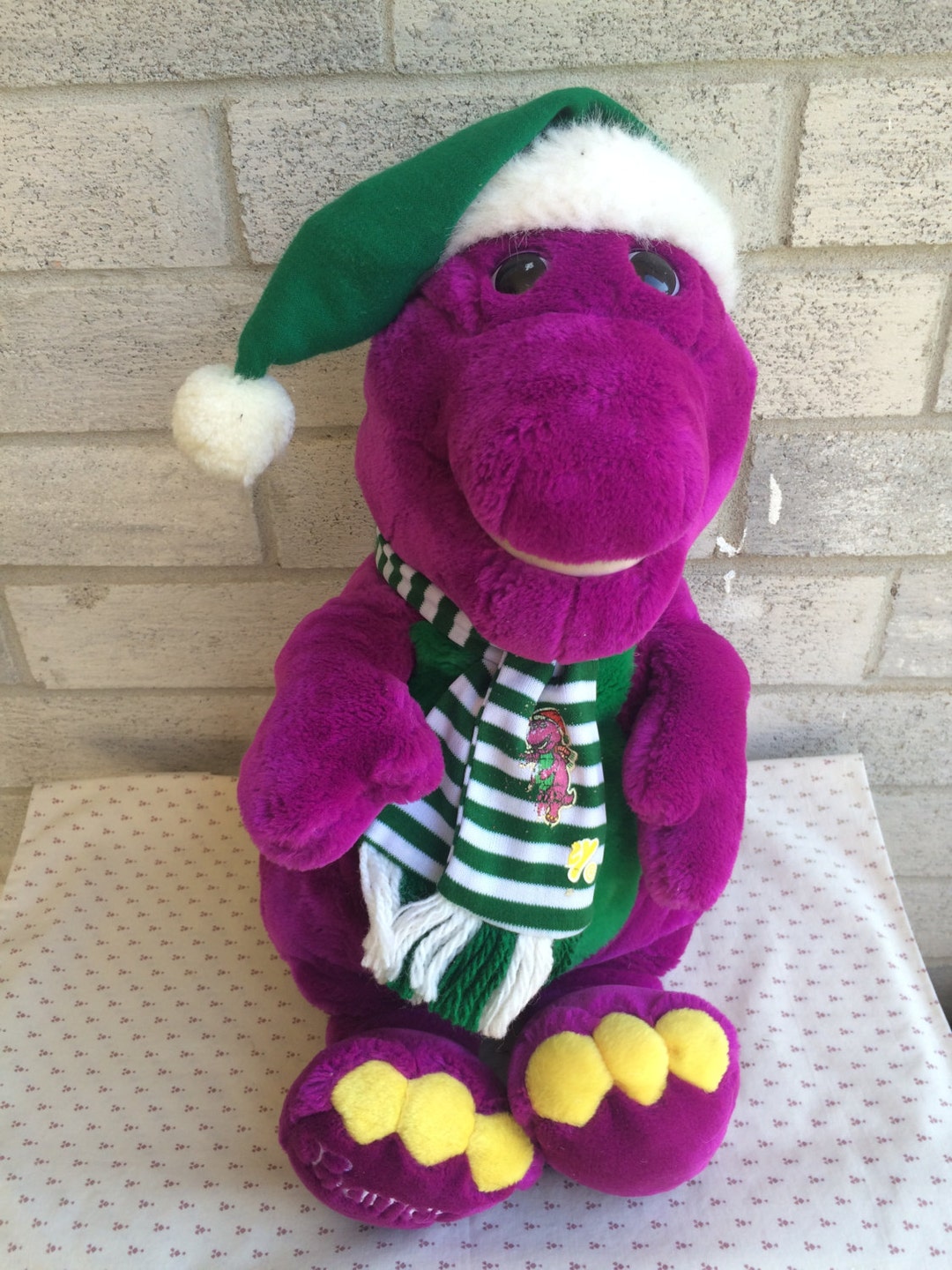 Christmas Barney, Jumbo Barney Plush, Santa Claus Barney, Barney Plush Christmas Barney