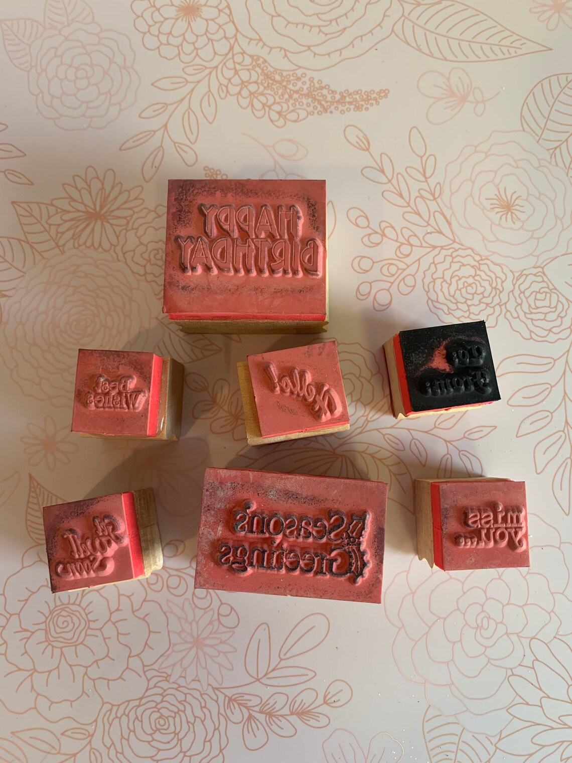Stamp Lot Rubber Stamps Ink Stamps Crafting Stamp Lot Etsy