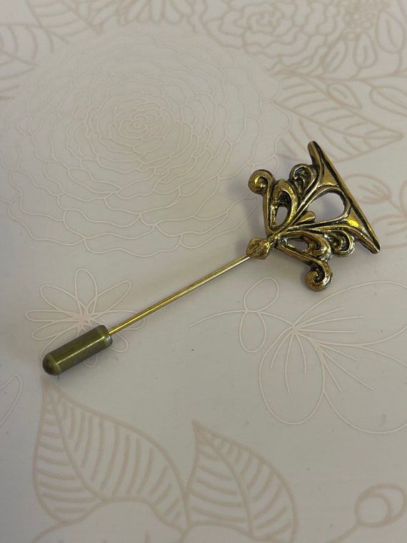 Vintage Stick Pin, Gold tone Stick Pin,  stick Pin