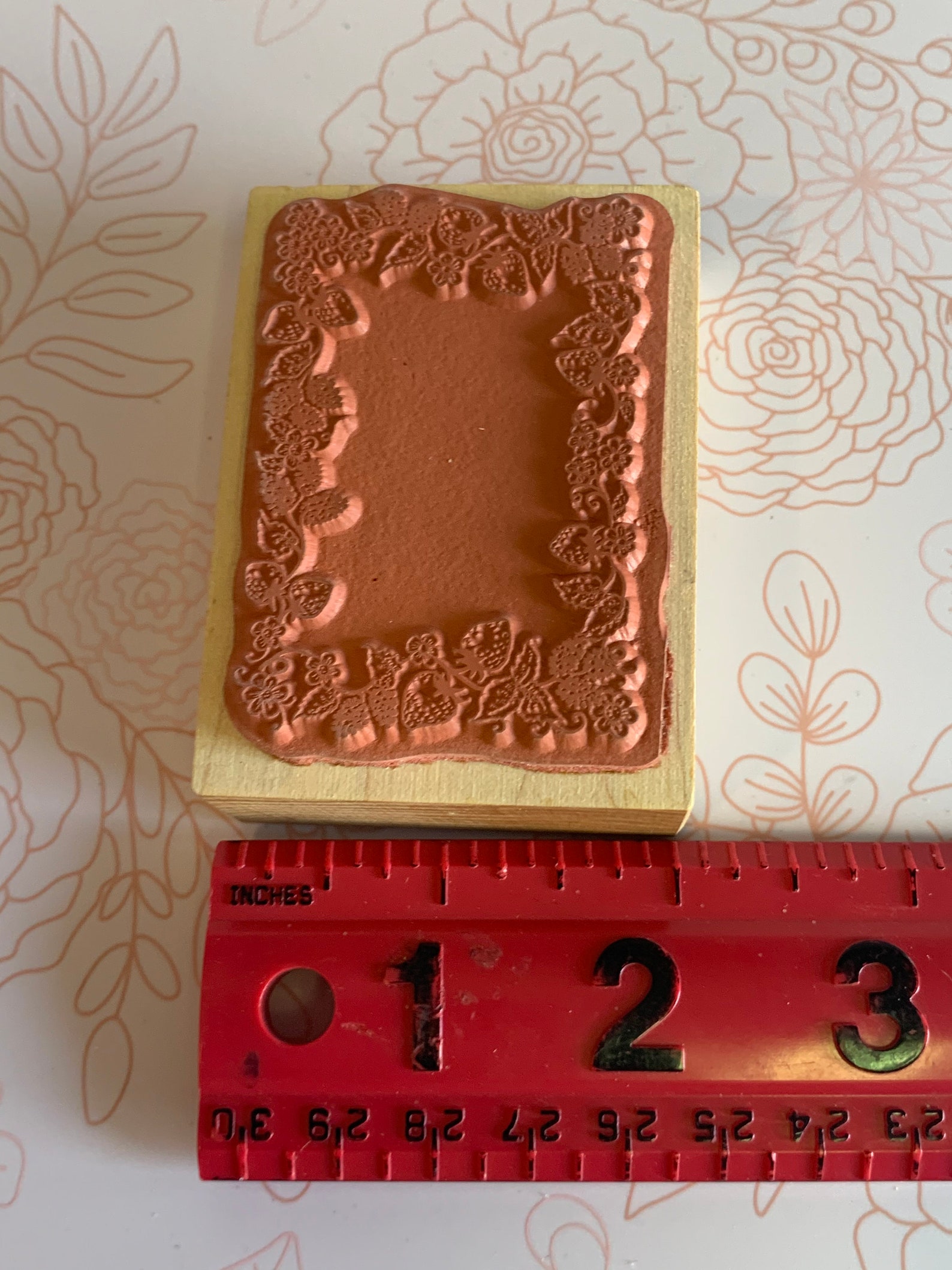 PSX Rubber Stamp Psx F742 Stamp Border Frame Stamp Wooden Etsy