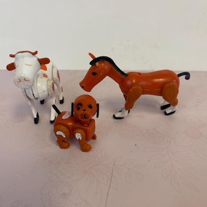 Hong kong Little People Cow, Vintage Fisher Price Little People Horse, Little People Farm animal Horse, Little People Pony