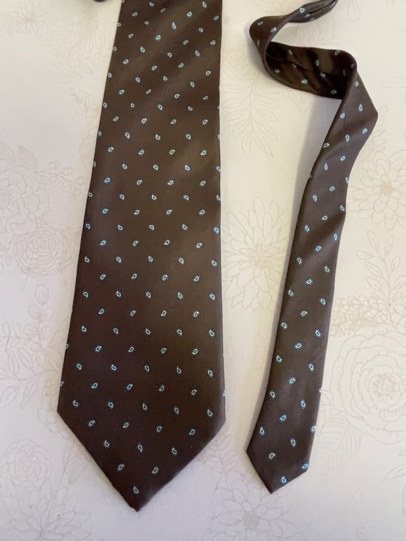 Vintage Stafford Neck tie, Men's Neck tie, brown … - image 4