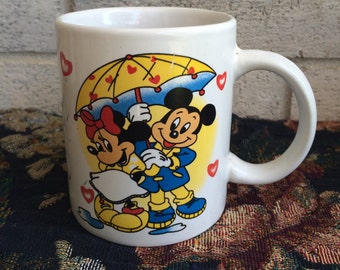 Mug Vintage Disney – Mickey, Donald, Pluto – Staffordshire Angleterre – Multicolore