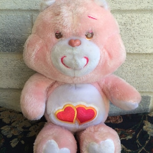 Vintage Love a Lot bear, Vintage Kenner Carebear, Care Bear, pink Carebear, love a lot Care bear