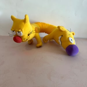 Slinky CatDog plush toy, Vintage 90s Cat Dog toy, Vintage CatDog plush doll, CatDog bendytoy doll, Vintage CatDog Show