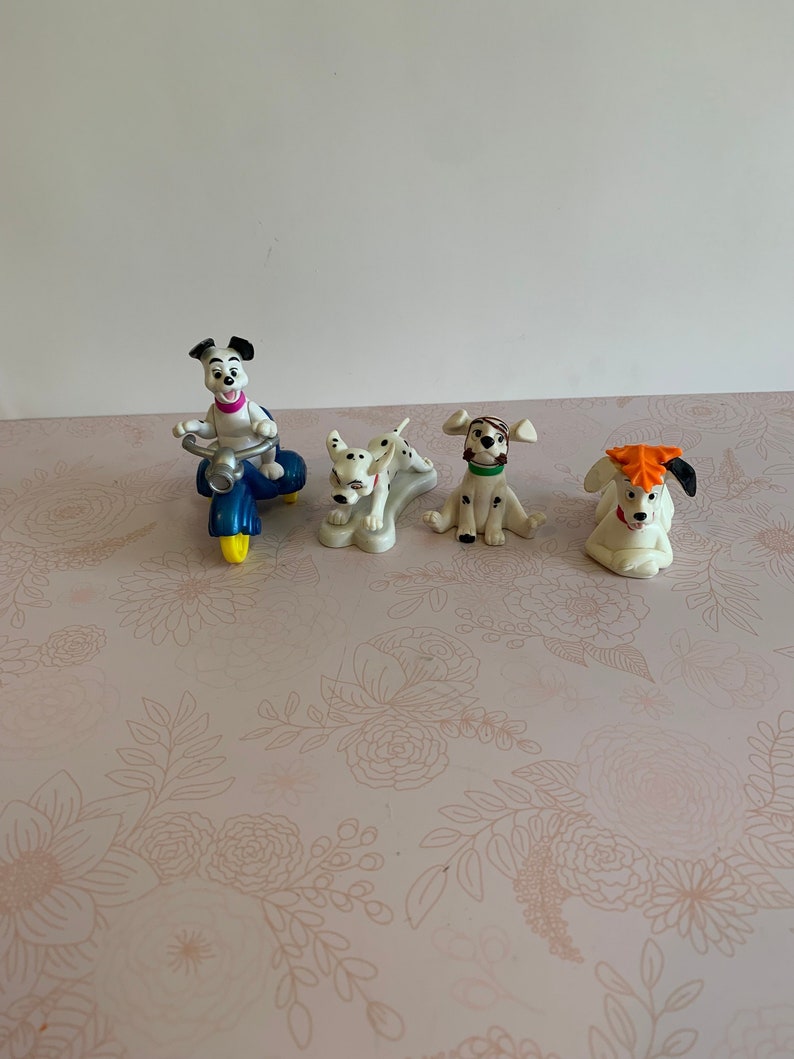 Vintage Disney Dalmation puppies Toy Figures, 101 Dalmation toys, Dalmation dog toy Figures image 1