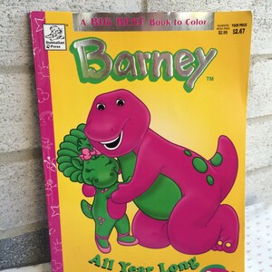 Barney Better than Ever Coloring book Barney book Barney | Etsy