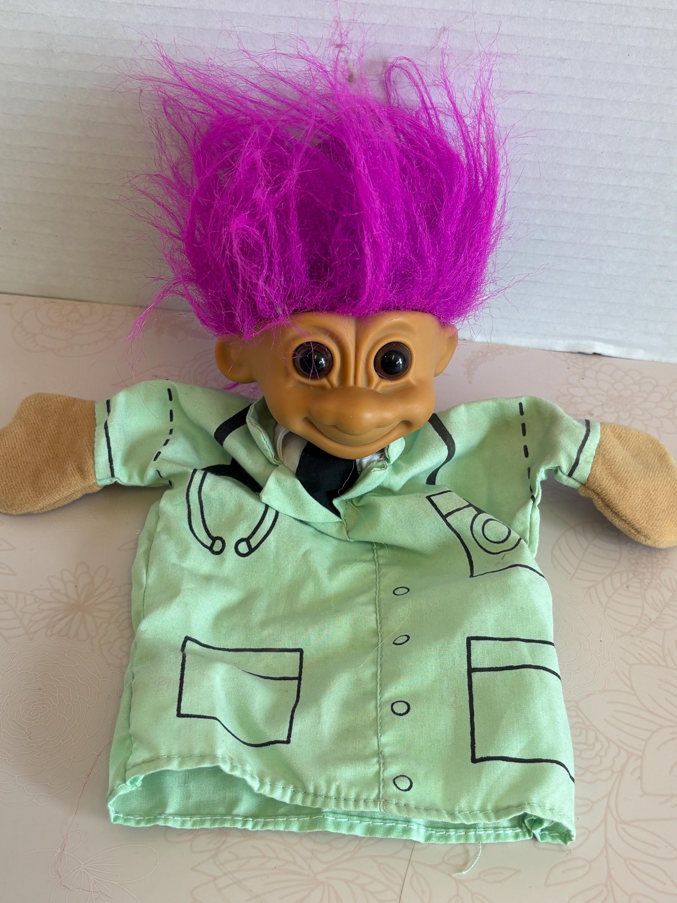 Vintage 90s Russ Troll Hand Puppet, Doctor Outfit - Etsy