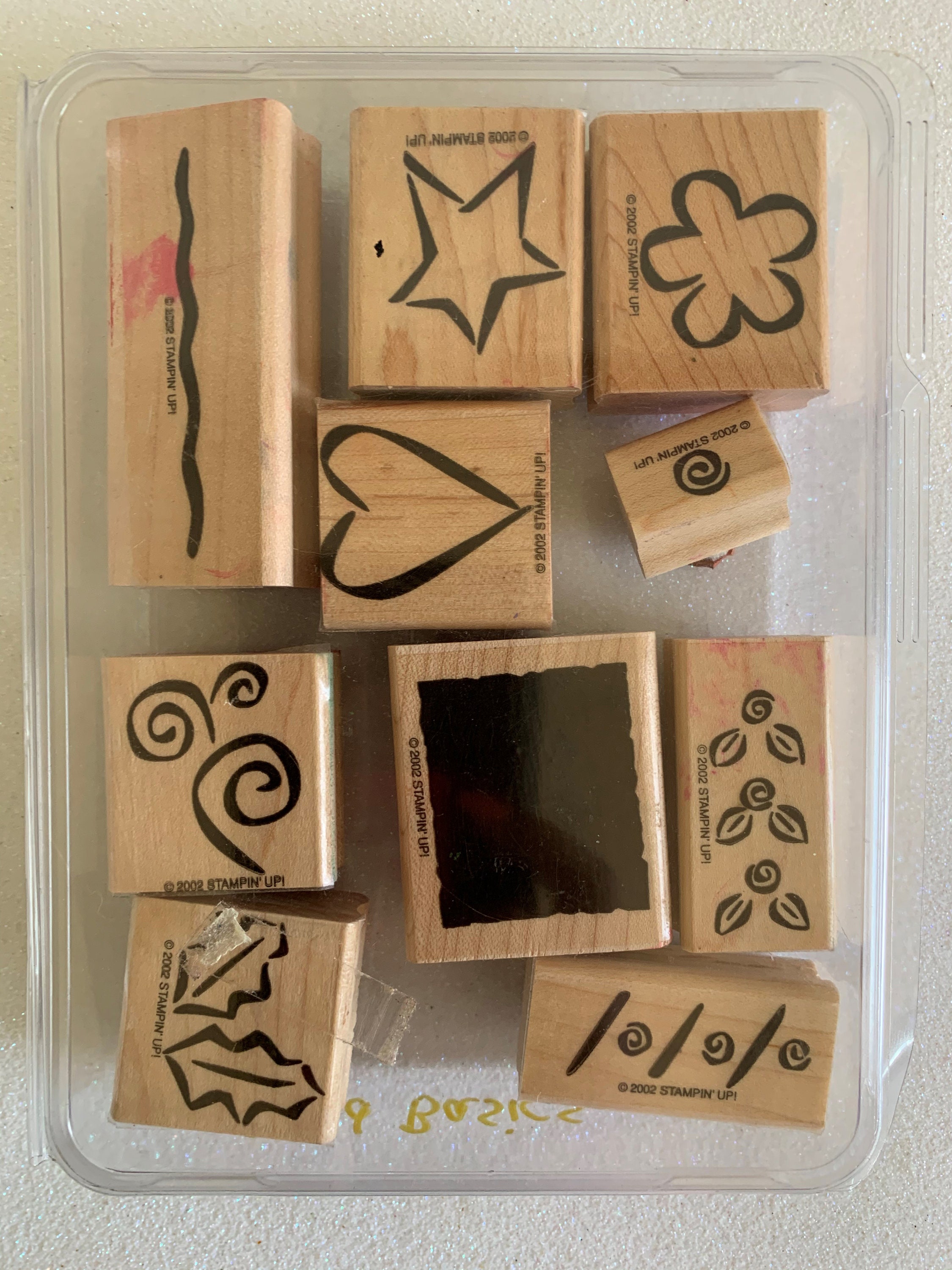 Retired Stampin up Bold Basics stamp set Wooden Stamp set Etsy