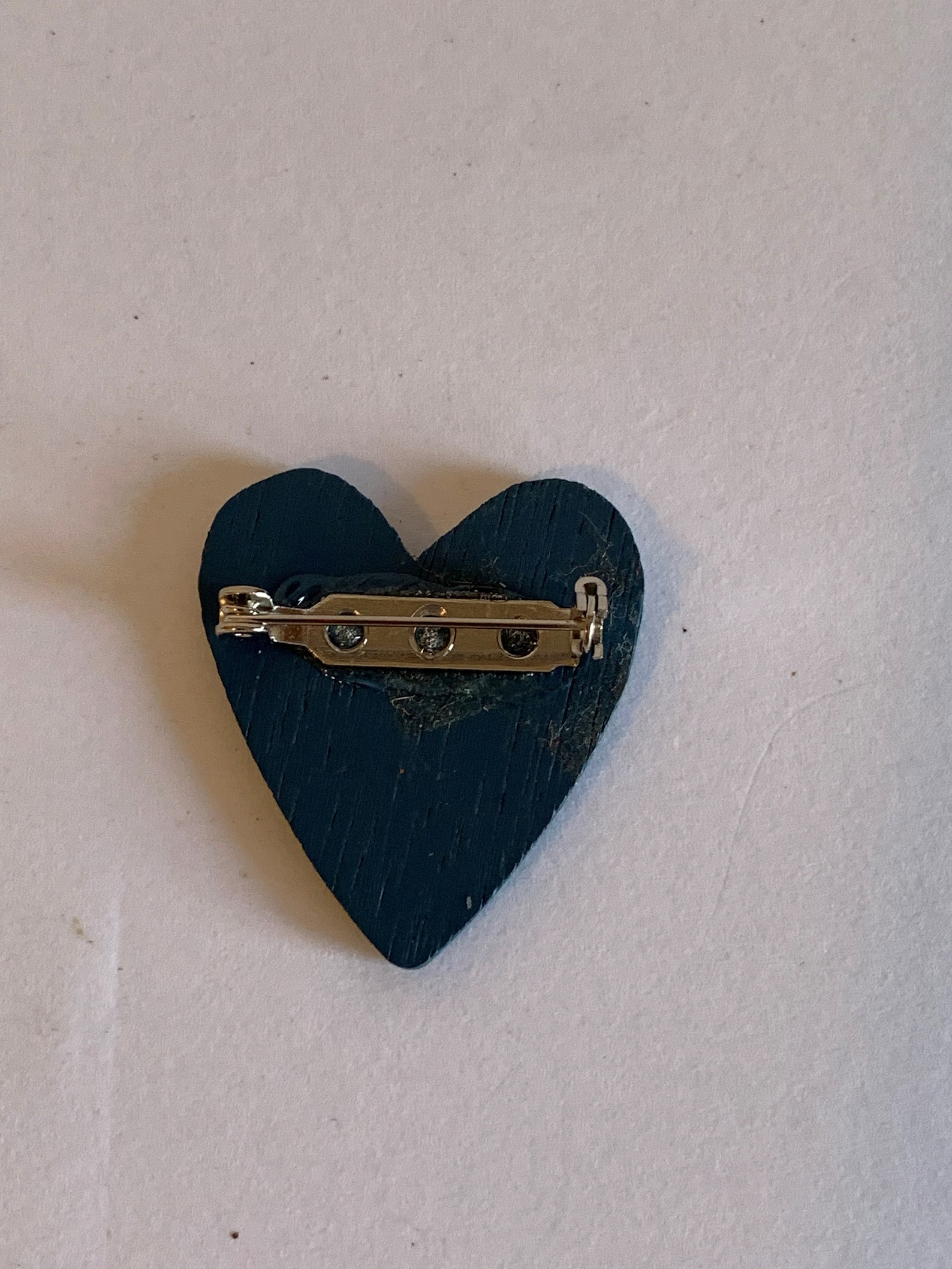 Vintage Handmade pin Wooden Pin Handmade Heart Pin Wooden Etsy