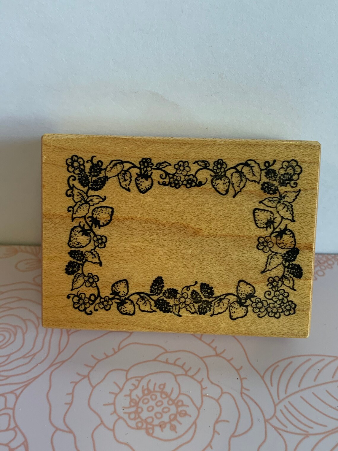 PSX Rubber Stamp Psx F742 Stamp Border Frame Stamp Wooden Etsy