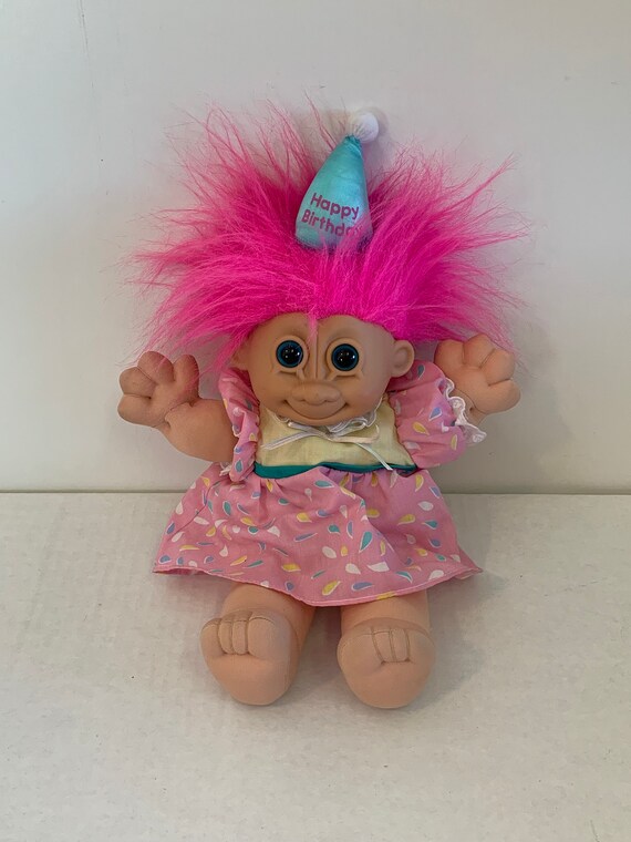 happy birthday troll doll