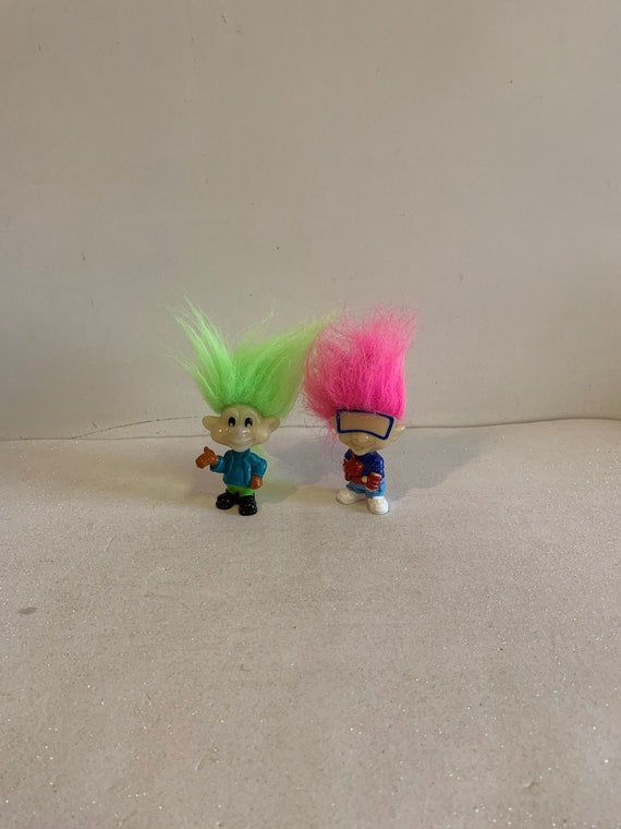 海外輸入人形 Burger King Glowビンテージ トロール Trolls Burger King Troll Dolls Glow in the Dark Vintage 1993 90s