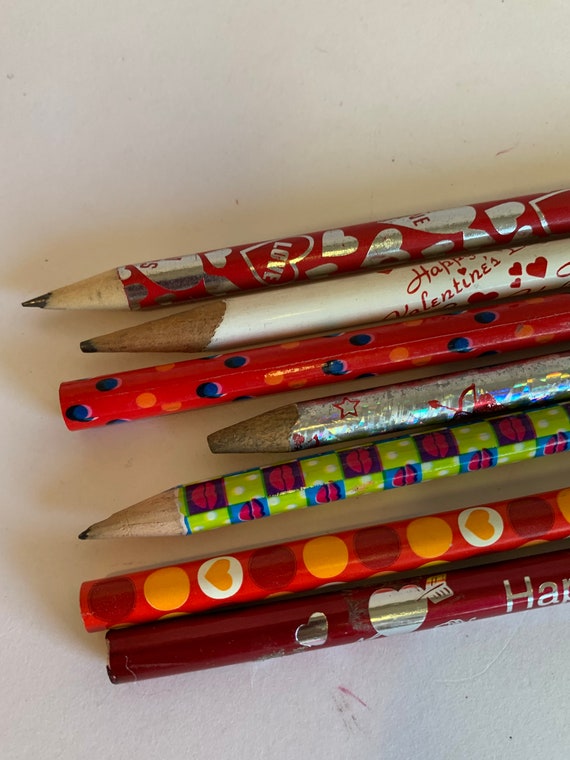 Vintage 90s Pencils, Vintage Valentines, Vintage Pencils, Vintage School  Supplies, Vintage Wooden Pencils, Pencil Lot 