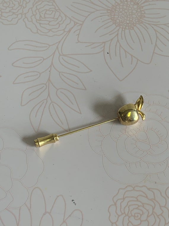 Apple Stick Pin, Vintage Stick Pin, Vintage Apple… - image 1