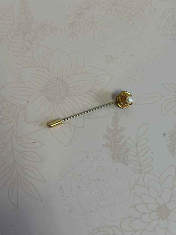 Flower Stick Pin, Vintage Stick Pin, Vintage Rose 