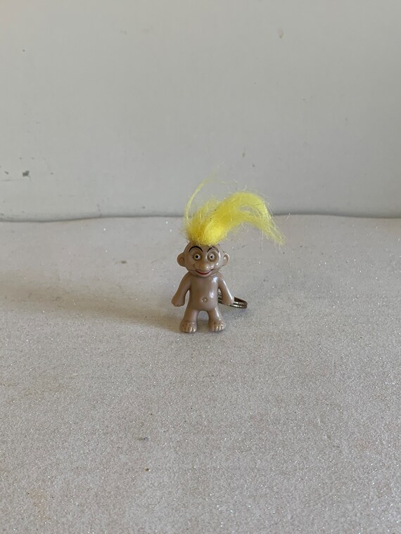 Vintage Troll Keychain, Vintage Troll doll Key chain,… Gem