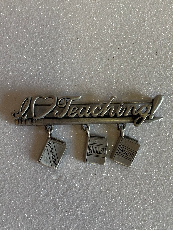 Vintage JJ Jewelry, School Teacher Brooch, Teacher