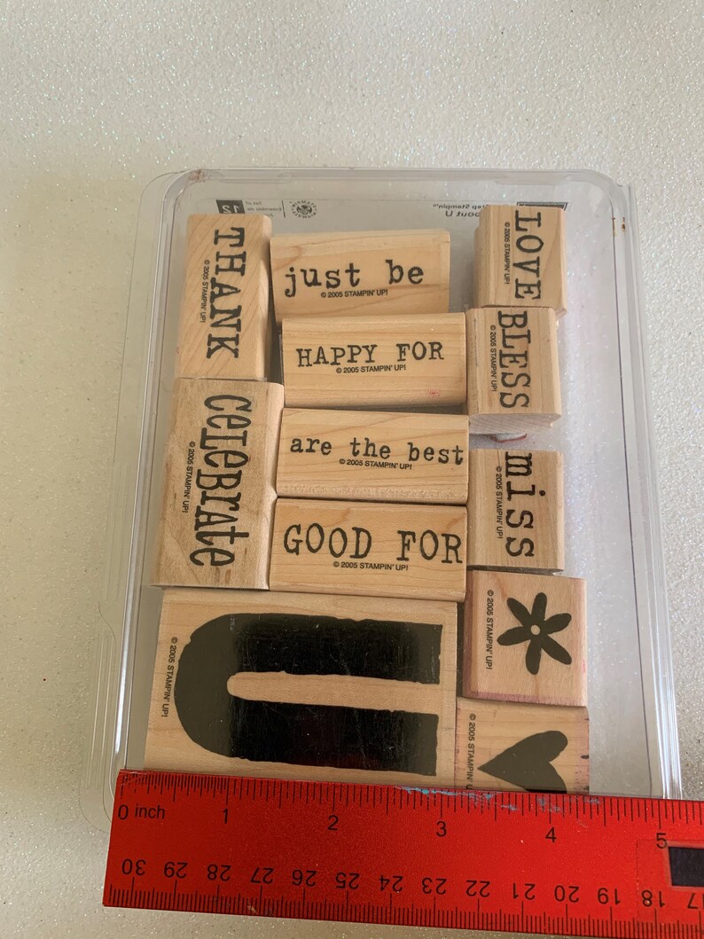 Retired Stampin Up All About U Stamp Set Wooden Stamp Set | Etsy