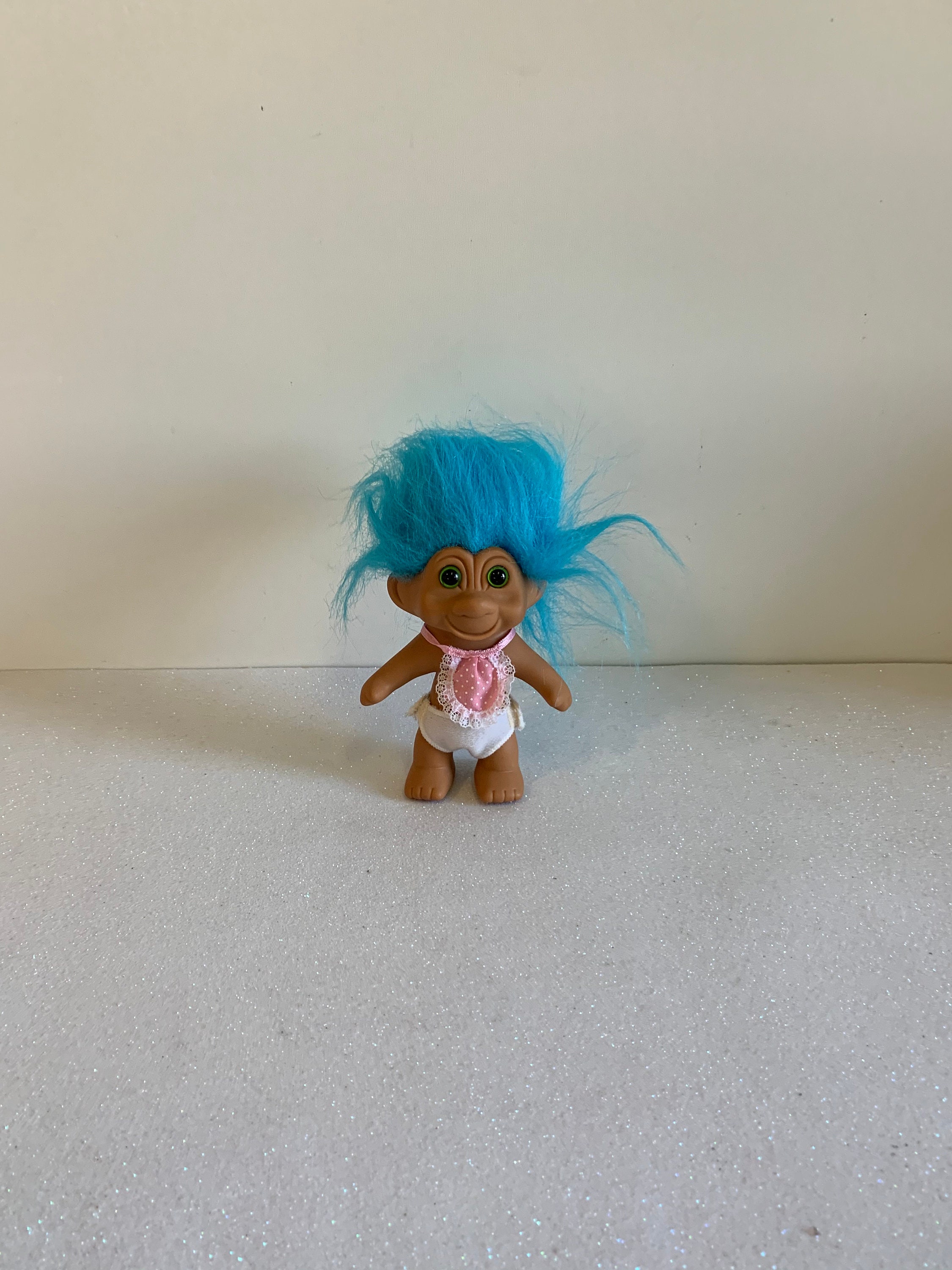 1991 TNT Troll Doll Blue Hair Vintage Blue Hair Toll Doll - Etsy