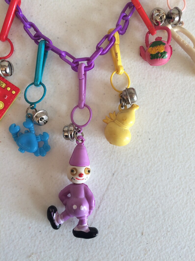 Vintage 80s Fashion Bell Charm Necklace Vintage Bell Charms Etsy