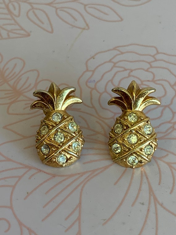 Vintage Avon Pineapple Earrings, Vintage Avon Jewe