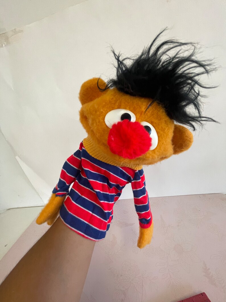 Vintage Sesame Street Ernie Hand Puppet Sesame Street Puppet Etsy