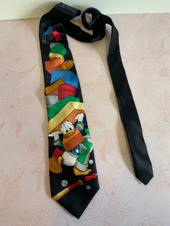 Vintage Donald Duck Neck tie, vintage Disney Neck tie… - Gem