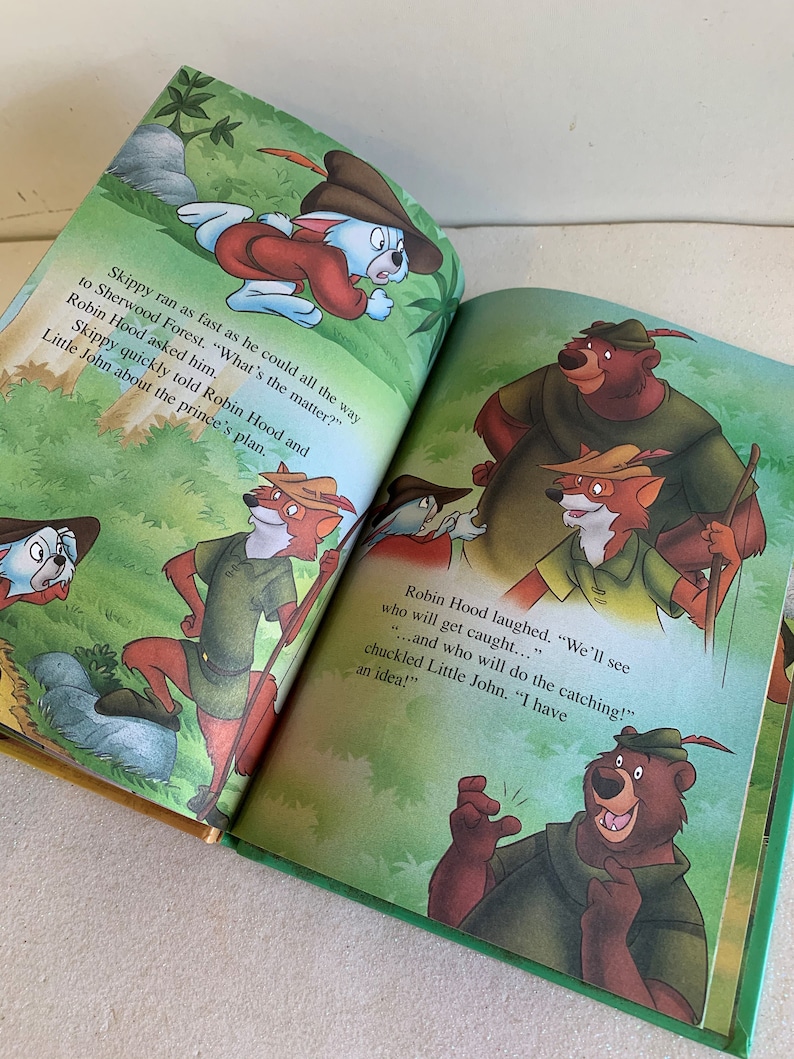 Vintage Walt Disney Storybook Disney's Robin Hood Sends a | Etsy