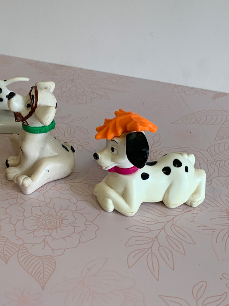 Vintage Disney Dalmation puppies Toy Figures, 101 Dalmation toys, Dalmation dog toy Figures image 3