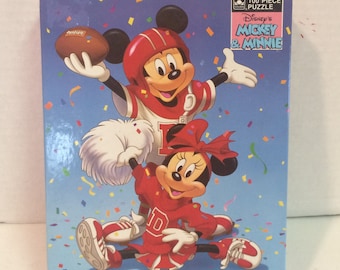 Vintage Mickey Mouse Walt Disney Roller Coaster Puzzle, Vintage