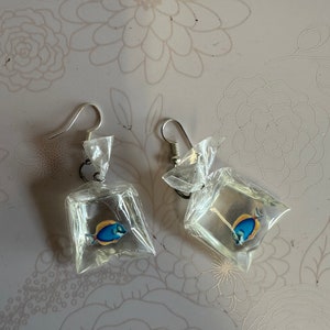 Fish earrings, Handmade earrings, handcrafted fish  earrings