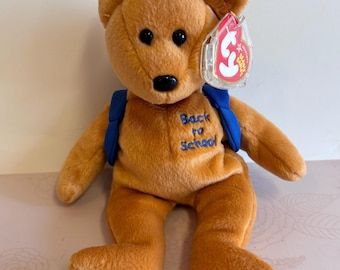 Retired TY Beanie Baby Teddy Bear: Back to School Edition