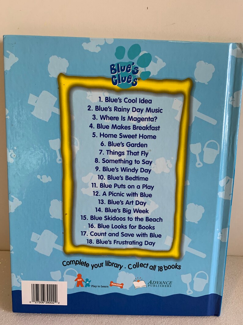 Vintage Blue Clues Book Blues Clues Storybook Blues Clues Etsy