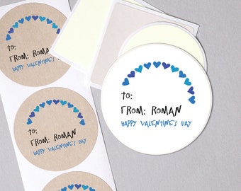 TOSS and CHEER wedding label stickers modern minimalist personalized round square white kraft paper wedding table confetti packets seals